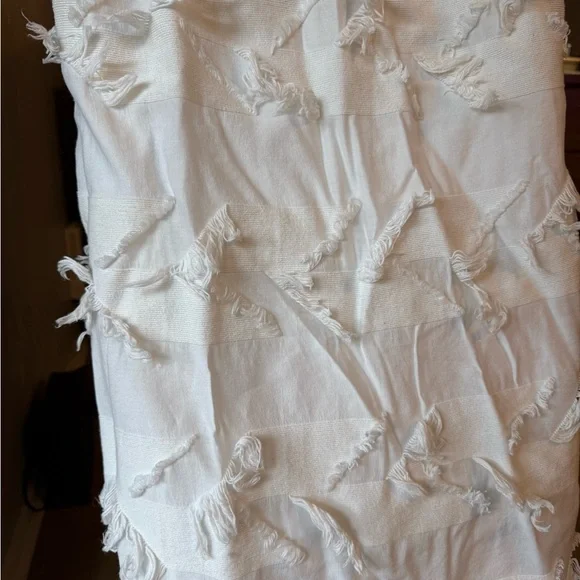 Anthropologie Mauve White Textured Women's Dress - Picture 2 of 8